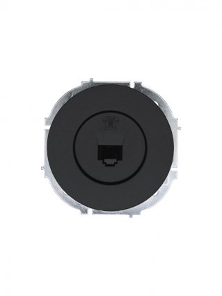 Фотография товара 'Lezard 743-4288-137 OSEN Розетка телефонная евро чёрный бархат'