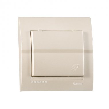 Фотография товара 'Lezard DERIY Розетка с заземлением и крышкой, 702-3030-123B'