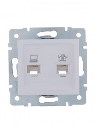 Фотография товара 'Lezard KARINA Розетка компьютер+телефон, 707-0288-143'