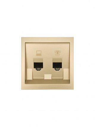 Фотография товара 'Lezard 704-3688-143 ZIMA Розетка компьютер+телефон'