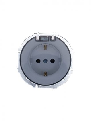 Фотография товара 'Lezard 743-0288-123BIPCH OSEN Розетка с/з с крышкой ПБТ белая IP44'