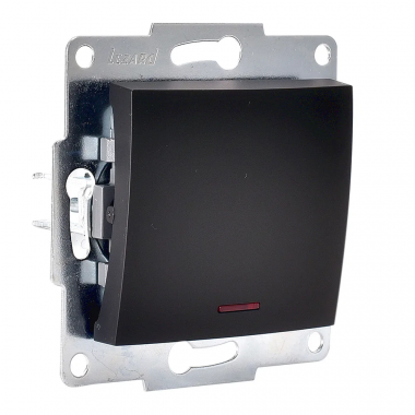 Фотография товара 'Lezard 703-4288-111 RAIN Выключатель с подсв-й цв. черный бархат'