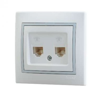 Фотография товара 'Lezard MIRA Розетка телефонная двойная евро, 701-0215-138'