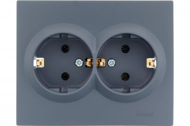 Фотография товара 'Lezard 742-3400-127 VESNA Розетка двойная с/з керамика'