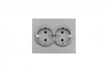 Фотография товара 'Lezard 742-3500-178B VESNA Розетка двойная с защитой от детей ПБТ'