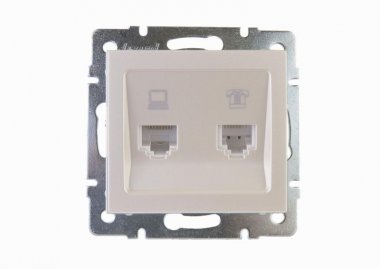 Фотография товара 'Lezard RAIN Розетка компьютерная + телефон, 703-3088-143'