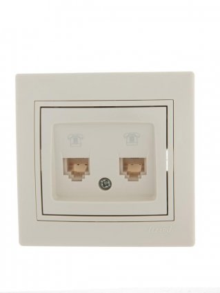 Фотография товара 'Lezard MIRA Розетка телефонная двойная евро, 701-0303-138'