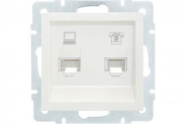 Фотография товара 'Lezard 742-3088-143 VESNA Розетка компьютер+телефон'