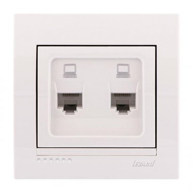 Фотография товара 'Lezard DERIY Розетка компьютерная двойная , 702-0202-141'