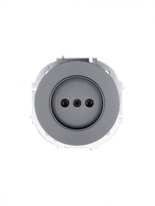 Фотография товара 'Lezard 743-7488-121B OSEN Розетка б/з ПБТ серый матовый'