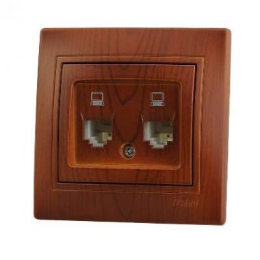 Фотография товара 'Lezard MIRA Розетка компьютерная двойная, 701-0801-141'