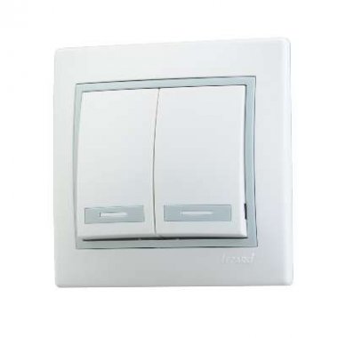 Фотография товара 'Lezard MIRA Выключатель двойной, 701-0215-101'