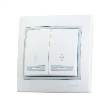 Фотография товара 'Lezard MIRA Выключатель проходной двойной, 701-0215-106'