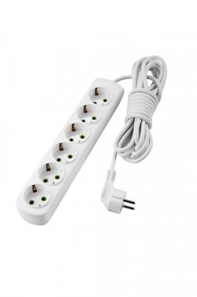 Фотография товара 'Lezard LETITIA Удлинитель с заземлением 6 входа 5 метра, 721-0605-601'