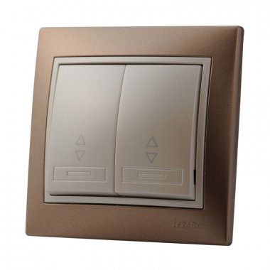 Фотография товара 'Lezard 701-3130-106MIRA Выключатель проходной двойной'