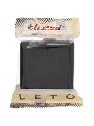 Фотография товара 'Lezard 752-4200-112 LETO Выключатель двойной с подсветкой'