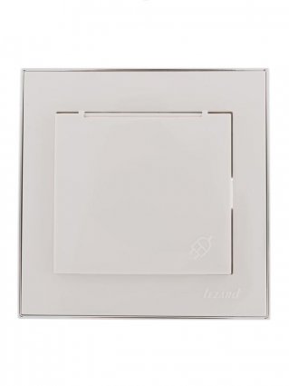 Фотография товара 'Lezard RAIN Розетка с заземлением с крышкой керамика, 703-0225-123'