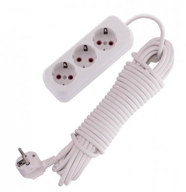 Фотография товара 'Lezard LILA Удлинитель с заземлением 3 входа 10 метров, 720-0310-301'