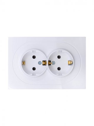 Фотография товара 'Lezard 743-0200-127BPCH OSEN Розетка двойная с защитой от детей ПБТ'