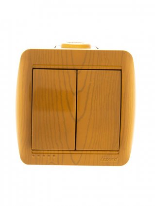 Фотография товара 'Lezard NATA Выключатель двойной, 710-0700-101'