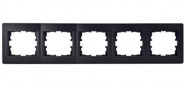 Фотография товара 'Lezard 703-4242-150 RAIN Рамка 5-ая гориз. с вст. цв. черный бархат'