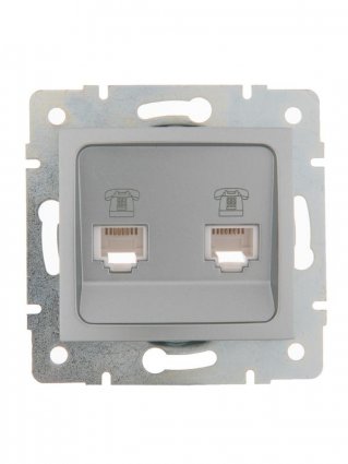 Фотография товара 'Lezard KARINA Розетка телефонная двойная евро, 707-4388-138'