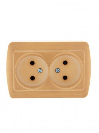 Фотография товара 'Lezard DEMET Розетка двойная без заземления закрытый корпус, 711-4700-128'