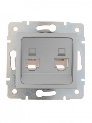 Фотография товара 'Lezard KARINA Розетка компьютерная двойная, 707-4388-141'