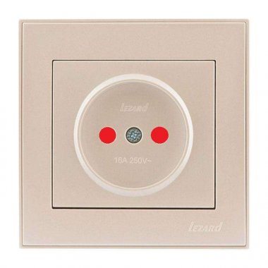 Фотография товара 'Lezard RAIN Розетка с защитой от детей керамика, 703-3030-124'