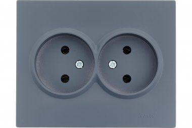 Фотография товара 'Lezard VESNA Розетка двойная без заземления ПБТ, 742-3400-128B'