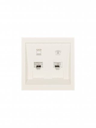 Фотография товара 'Lezard 704-9088-144 ZIMA Розетка компьютер+телефон'