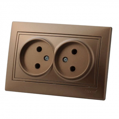 Фотография товара 'Lezard 701-3131-128 MIRA Розетка двойная б/з керамика'