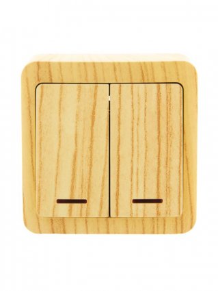 Фотография товара 'Lezard VIOLA Выключатель двойной с подсветкой, 751-5200-112'