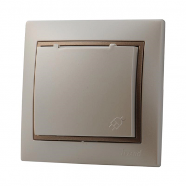 Фотография товара 'Lezard 701-3031-123 MIRA Розетка с/з с крышкой керамика'