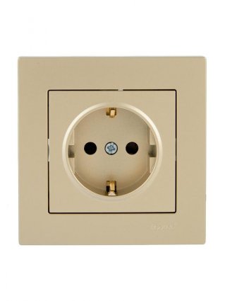 Фотография товара 'Lezard 742-3688-124B VESNA Розетка с защитой от детей ПБТ'
