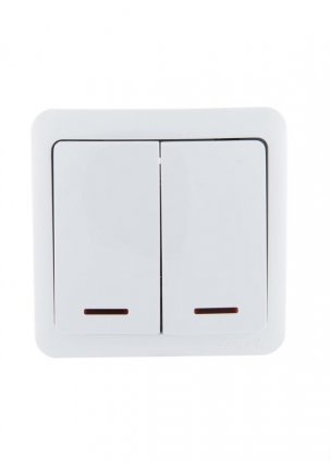 Фотография товара 'Lezard VIOLA Выключатель двойной с подсветкой, 751-0200-112'