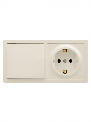 Фотография товара 'Lezard 752-0300-170BAP LETO Выключатель и розетка с/з'