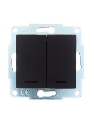 Фотография товара 'Lezard 7081-4288-112 ASTI Выключатель двойной с подсветкой'