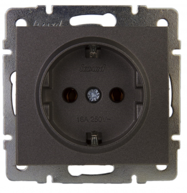 Фотография товара 'Lezard 703-4288-122 RAIN Розетка с/з керам. цв. черный бархат'