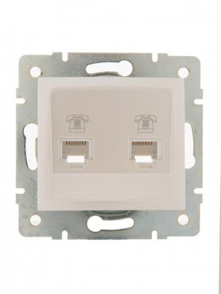 Фотография товара 'Lezard KARINA Розетка телефонная двойная евро, 707-3088-138'