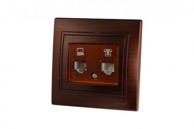 Фотография товара 'Lezard 701-0404-143 MIRA Розетка компьютер+телефон маун'