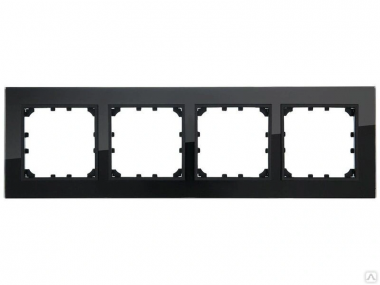 Фотография товара 'Lezard 703-4242-149 RAIN Рамка 4-ая гориз. с вст. цв. черный бархат'