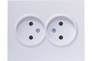Фотография товара 'Lezard 742-0200-128 VESNA Розетка двойная б/з керамика'