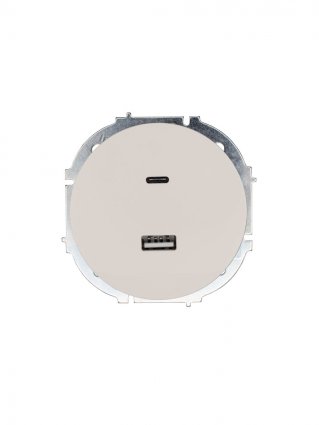 Фотография товара 'Lezard 743-9088-192TC OSEN Розетка TC+ USB разъем слоновая кость'