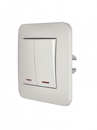 Фотография товара 'Lezard 7081-3030-112 ASTI Выключатель двойной с подсветкой'