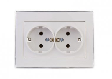 Фотография товара 'Lezard RAIN Розетка двойная с заземлением керамика, 703-0225-127'