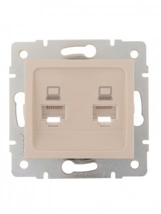 Фотография товара 'Lezard KARINA Розетка компьютерная двойная, 707-0388-141'