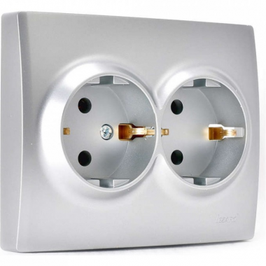 Фотография товара 'Lezard 742-4300-128 VESNA Розетка двойная б/з керамика'