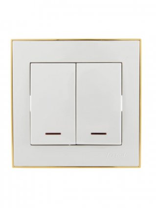Фотография товара 'Lezard RAIN Выключатель двойной с подсветкой, 703-0226-112'