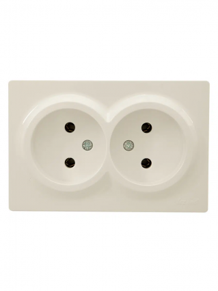 Фотография товара 'Lezard 752-0300-128B LETO Розетка двойная б/з закрытый корпус ПБТ'